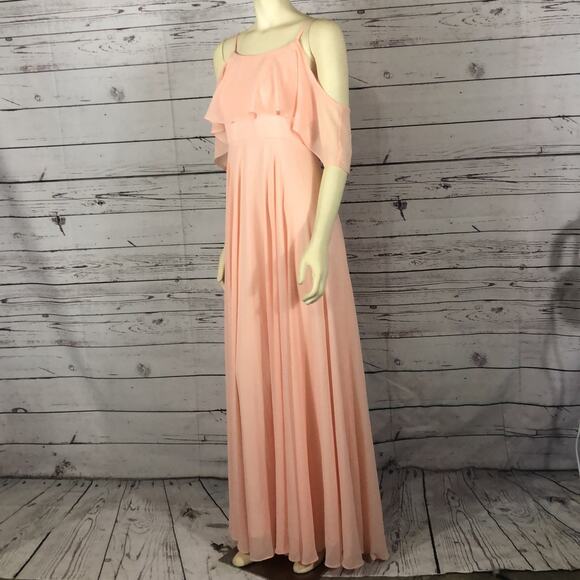 ADELE RUFFLE MAXI DRESS size large - Picture 10 of 12